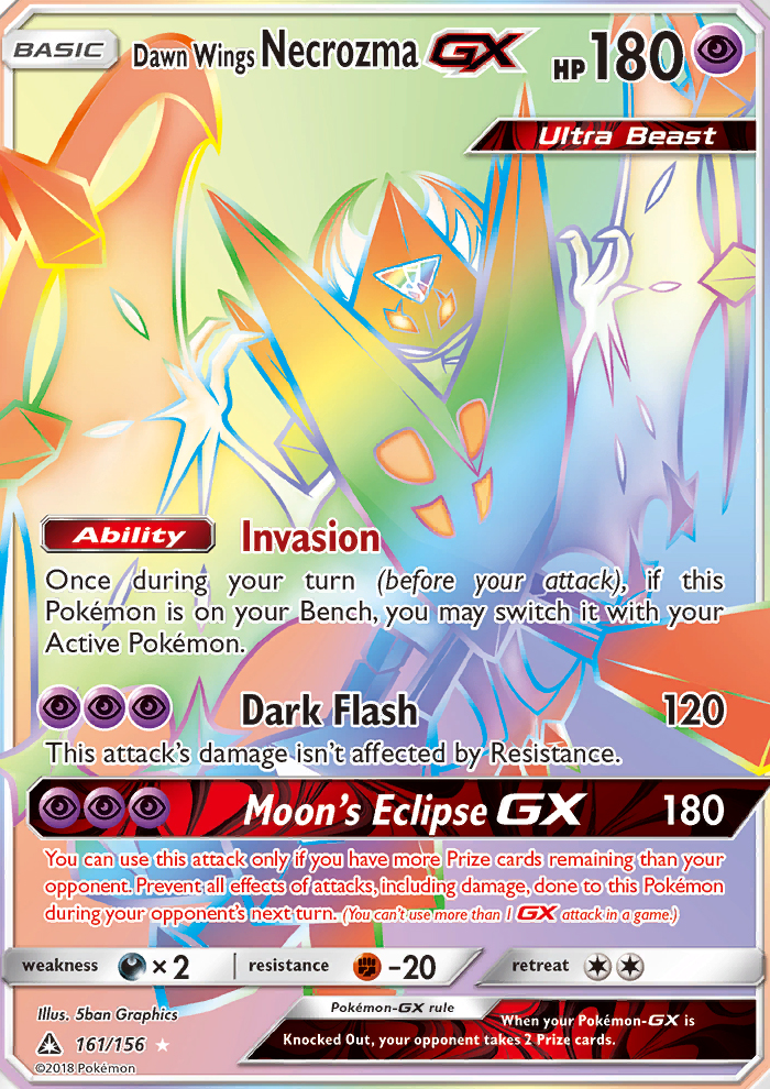 Dawn Wings Necrozma-GX #161 Ultra Prism - Pokefol.io - Current