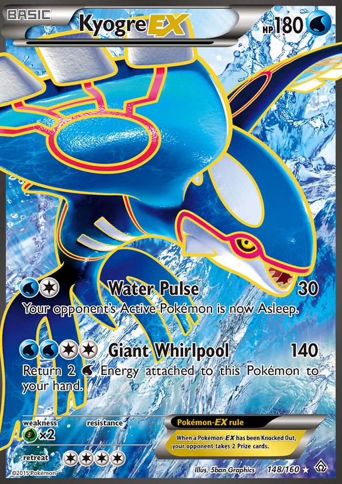 Kyogre EX 148 Primal Clash Pokefol io Current Historical Prices 